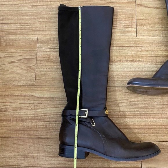 SOLD Michael Kors Arley Dark Brown Leather Stretch Tall Riding Boot Size 8 - Picture 15 of 16